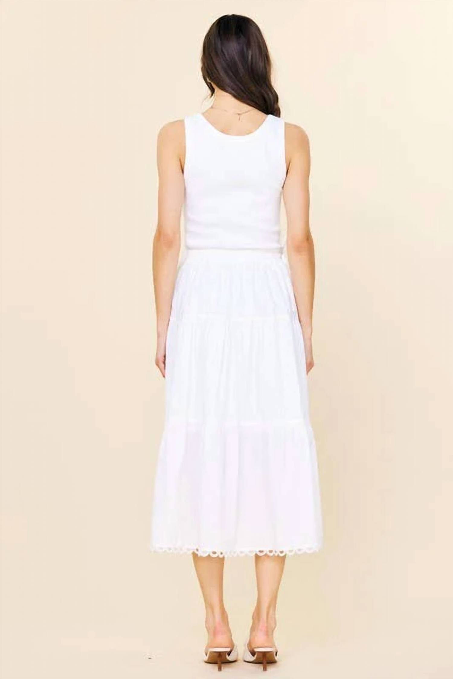 Skies Are Blue - Knit Tank Poplin Skirt Dress