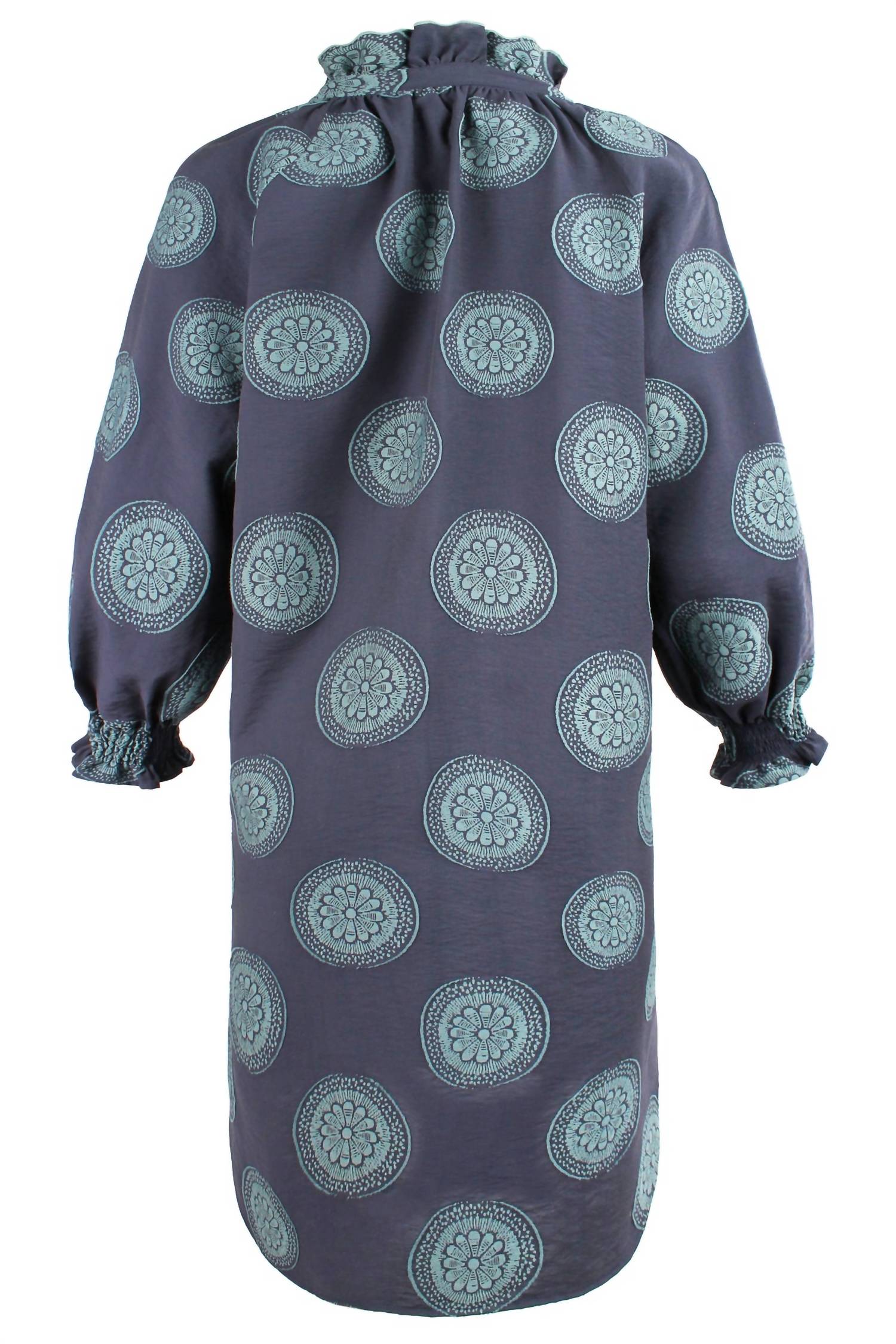 Finley - Mallory medallion jacquard shirt dress