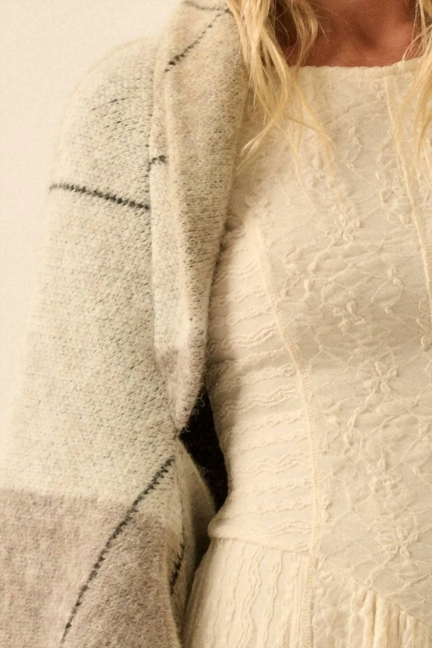 Promesa - Anna Argyle Jacguard Knit Cardigan Shrug