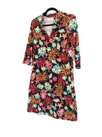 Aryeh Women's Arlene Quarter Sleeve Shift Mini Dress in black - women's dress