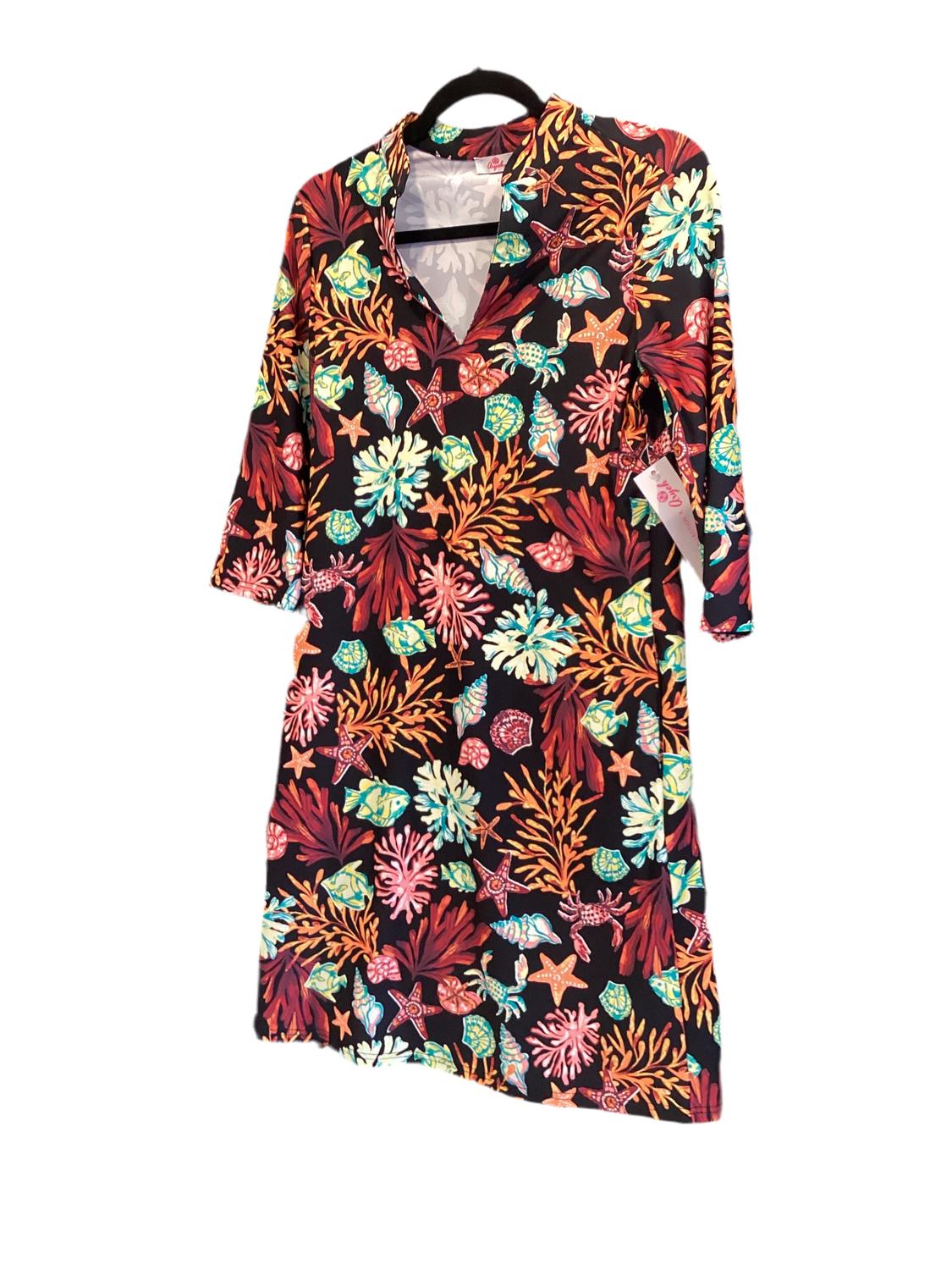 Aryeh Women's Arlene Quarter Sleeve Shift Mini Dress in black - women's dress