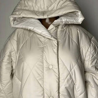 Lilla P Women’s Quilted Hooded Belted Puffer Coat in opal beige - women's jacket - view 5