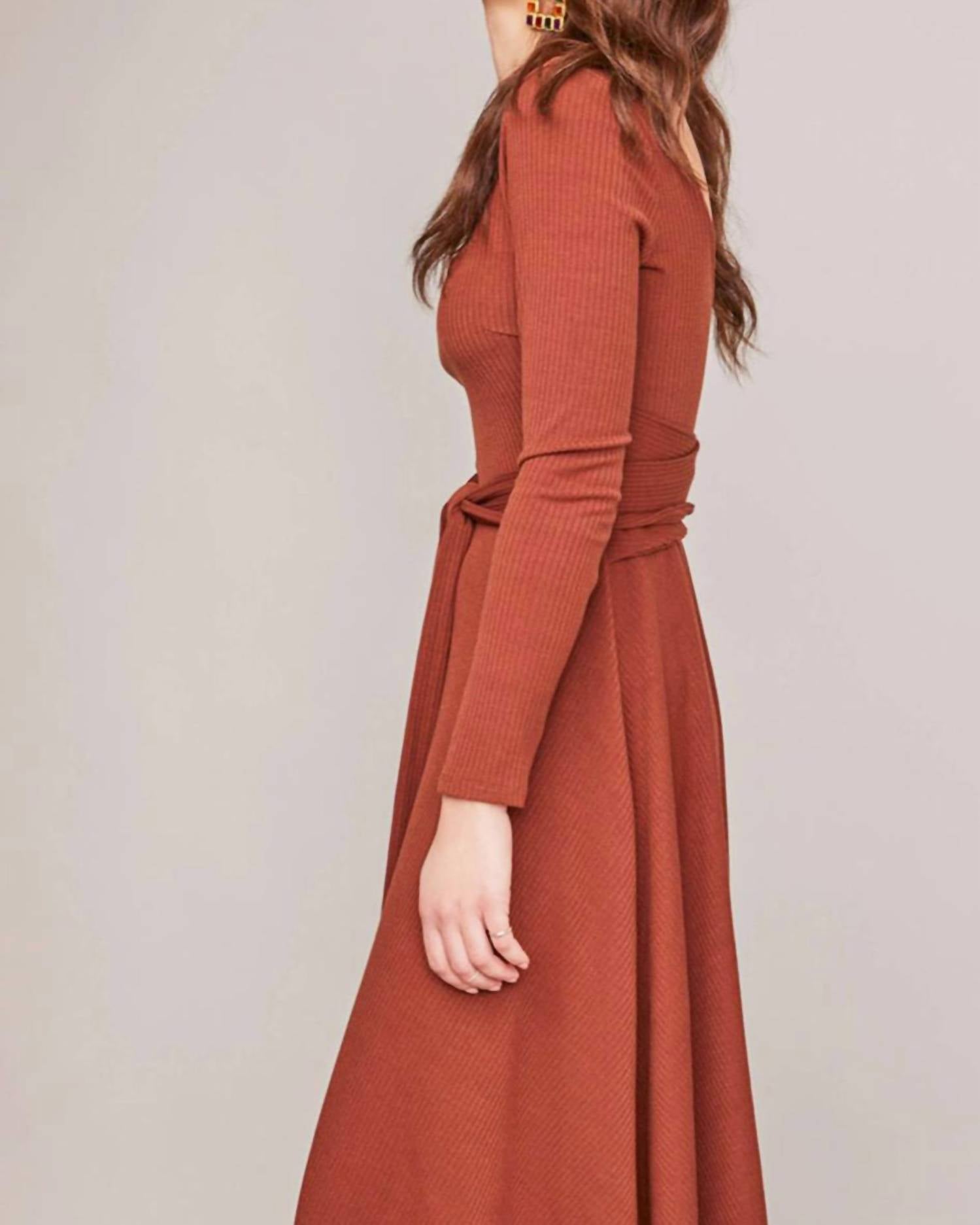 ASTR Sinclair Dress in warm nutmeg - women's dress - view 4