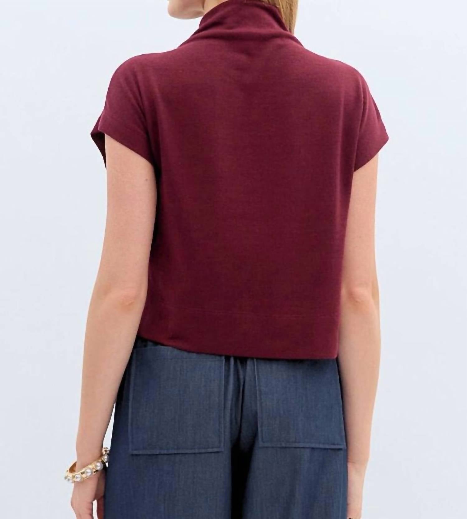 Entro - Megan Knit Mock Neck Top