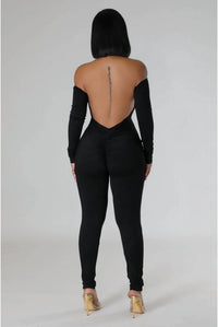 Good Time Usa - Look But Don't Touch Back Out Off Shoulder Jumpsuit