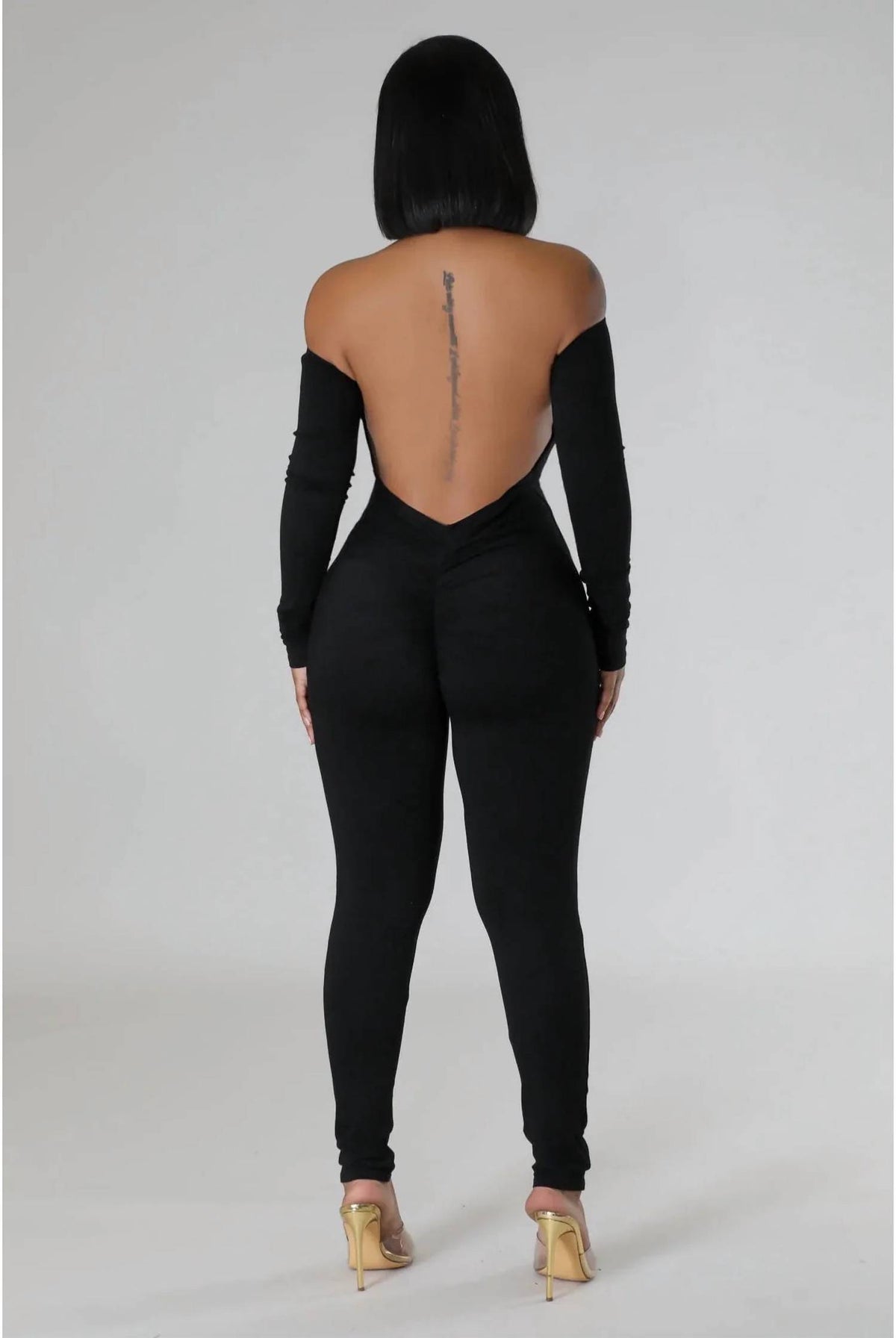 Good Time Usa - Look But Don't Touch Back Out Off Shoulder Jumpsuit