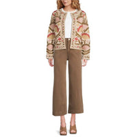 Charlie B - Edge To Edge Embroidered Cotton Jacket
