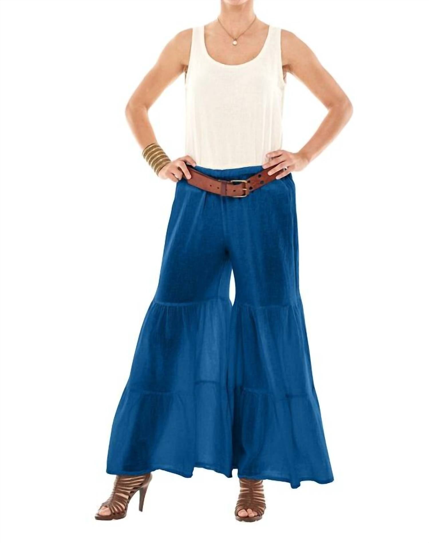 Oh My Gauze! Aloha Pant in azul - women's pants
