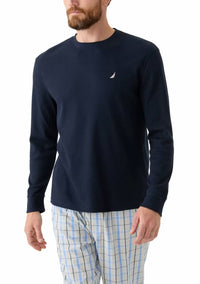 Nautica - Waffle Knit Pattern Lounging Shirt