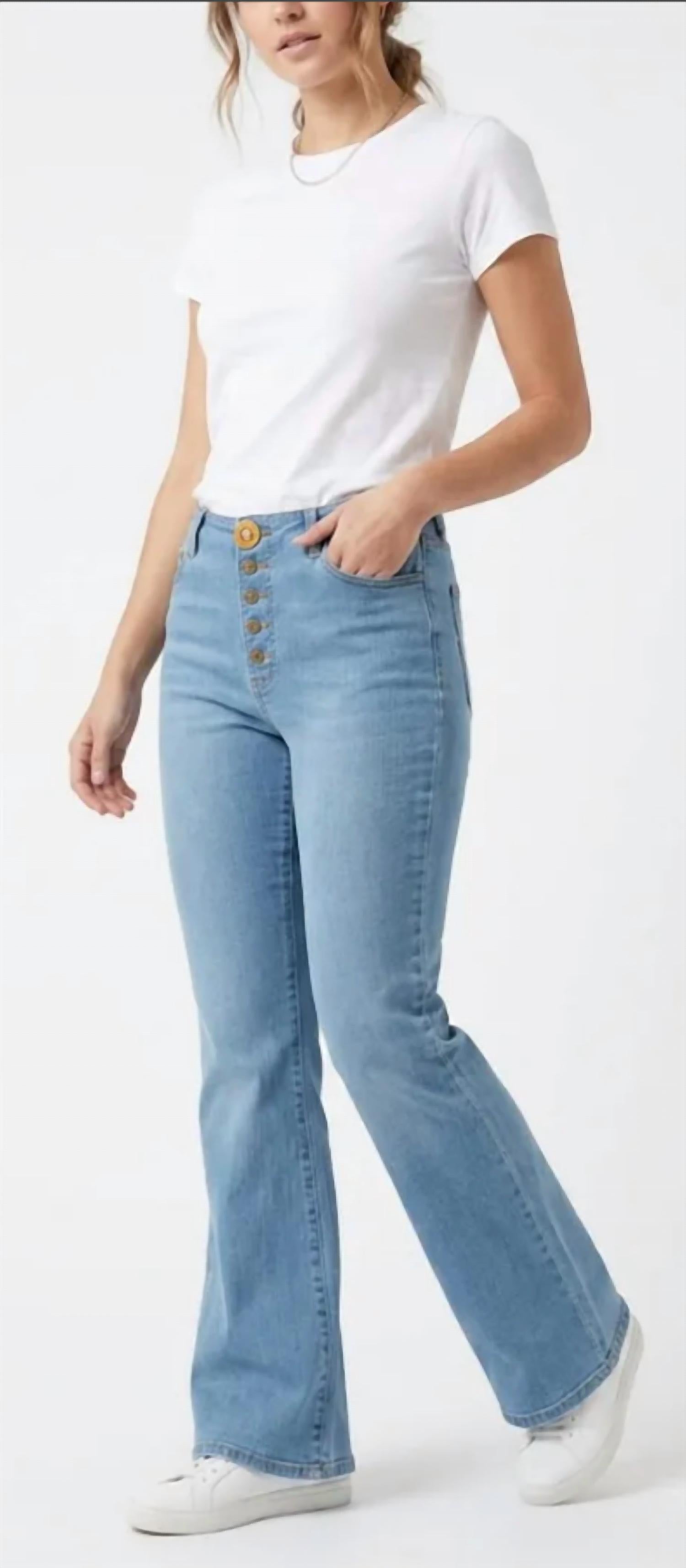 Gasoline - Side Zip Wide Leg Jean