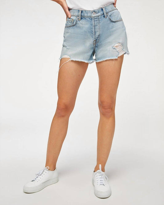 7 For All Mankind - Monroe Cut Off Distressed Jean Shorts
