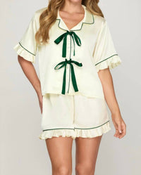SHE + SKY Dusty Pajama Set in beige - women's intimate