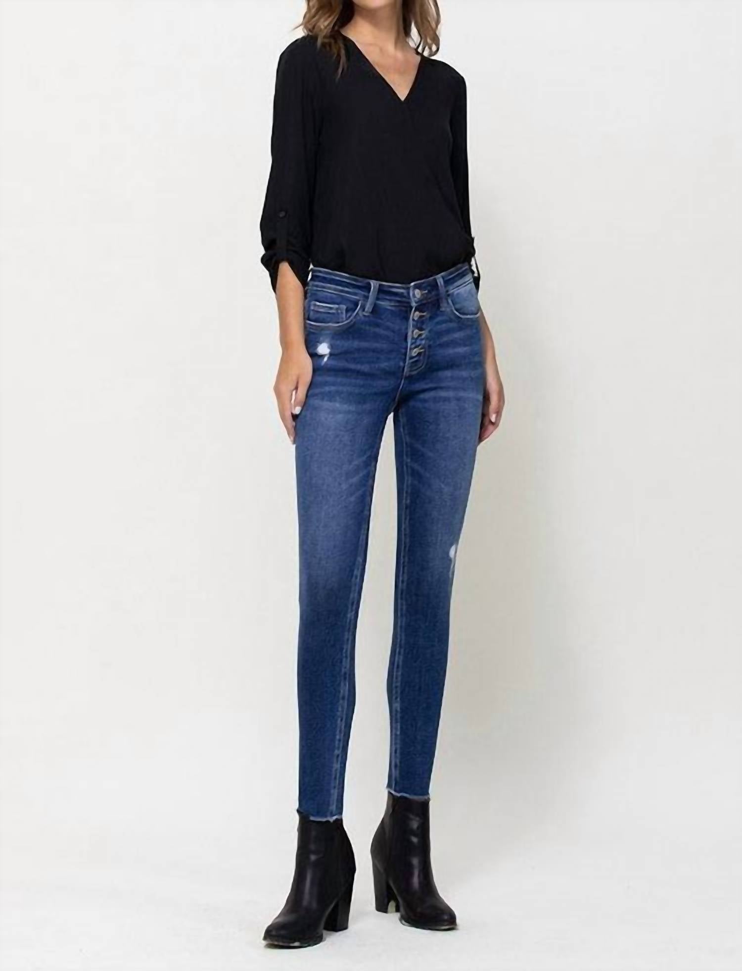 Flying Monkey - Surfs Up Mid Rise Ankle Skinny Jean