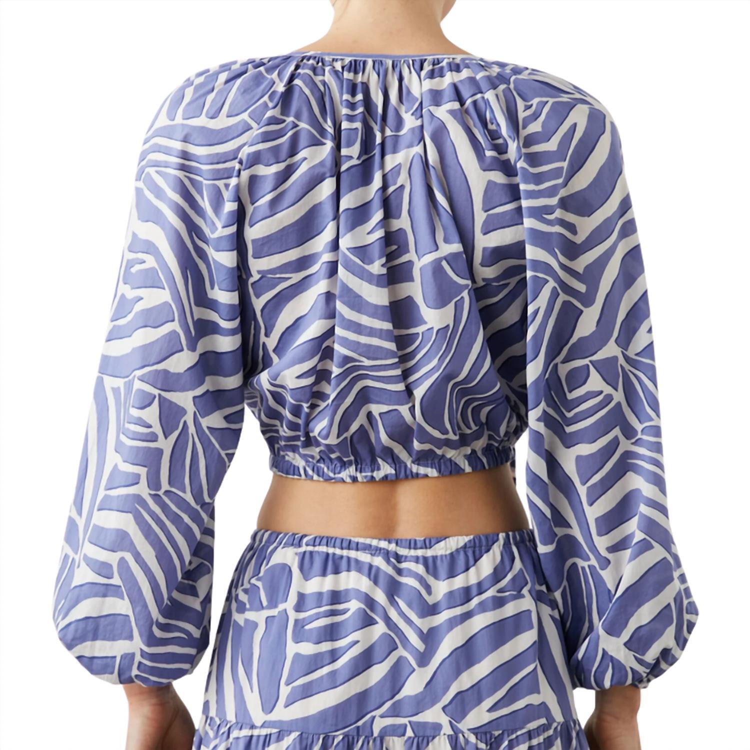 Rails Women's Katia Top in island waves - women's blouse - detail view