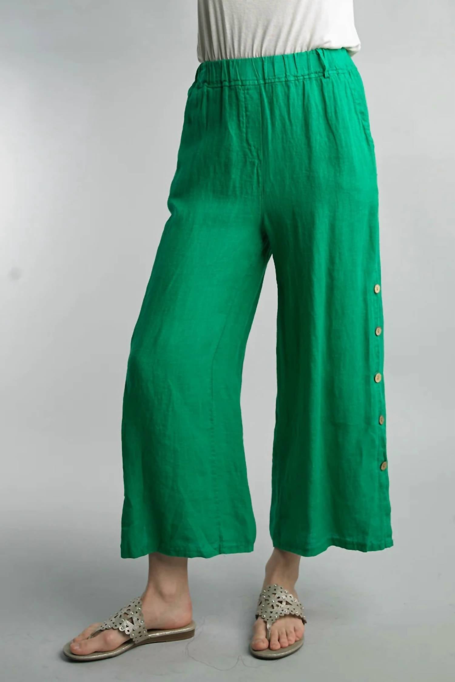 Tempo Paris - Button Up Linen Pants