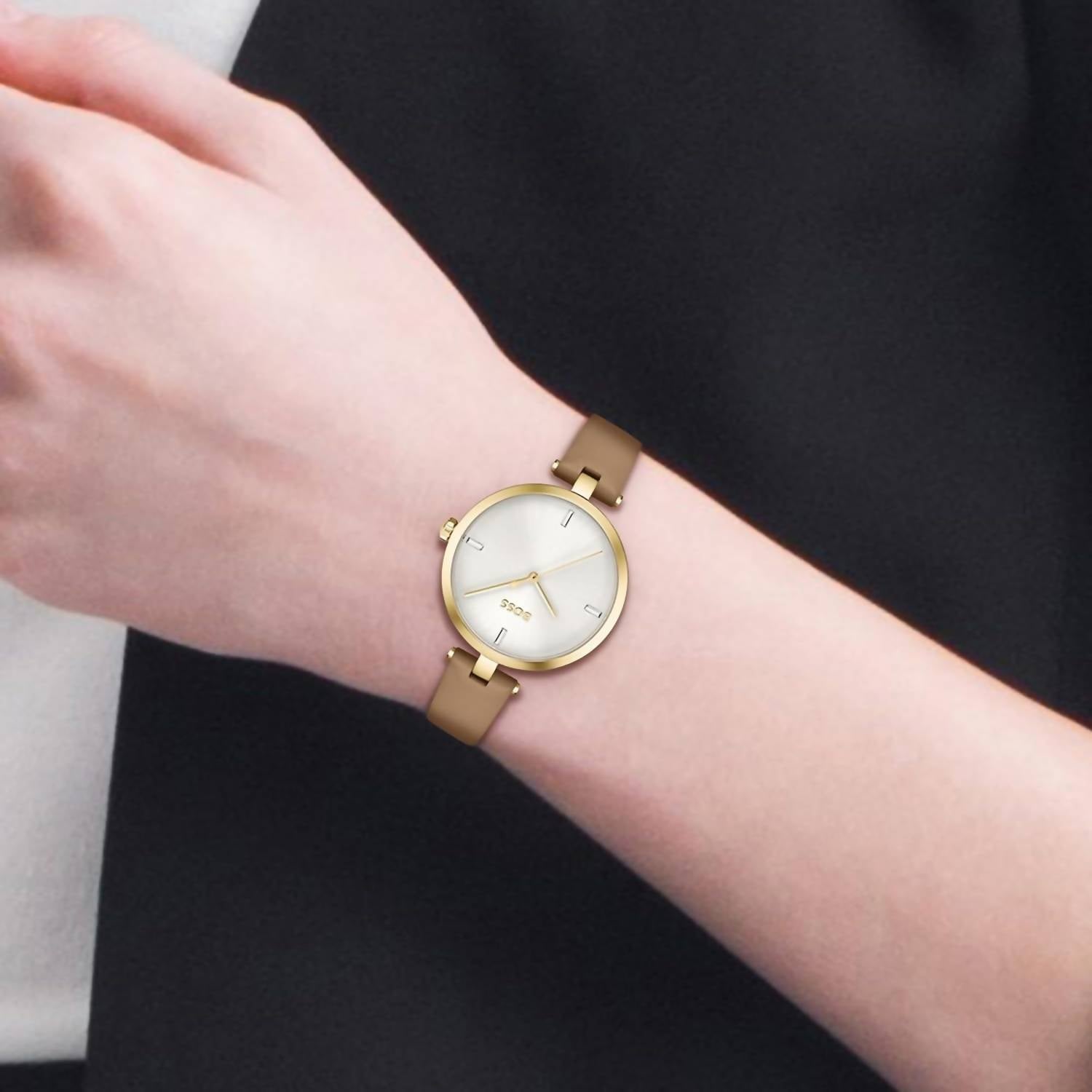 Hugo Boss - Women's Leather Quartz Watch