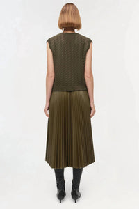 SIMKHAI Perrie Cashmere Vest in olive - women's jacket - view 5
