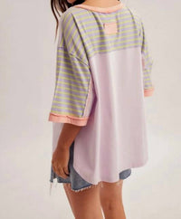 Hem & Thread - Audrey Striped Oversized Top