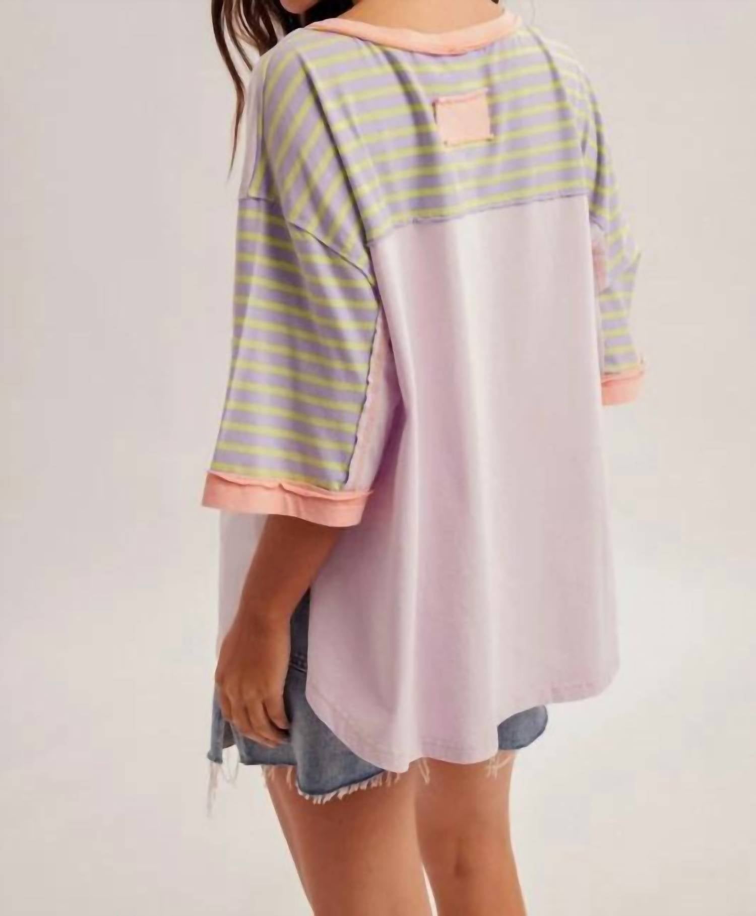 Hem & Thread - Audrey Striped Oversized Top