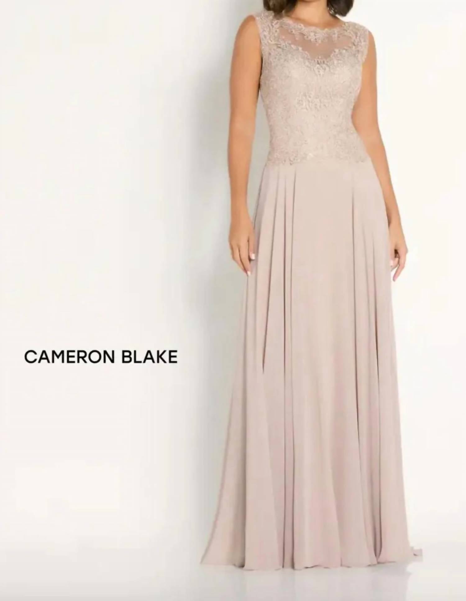Cameron Blake - Embroidered Bodice Evening Dress
