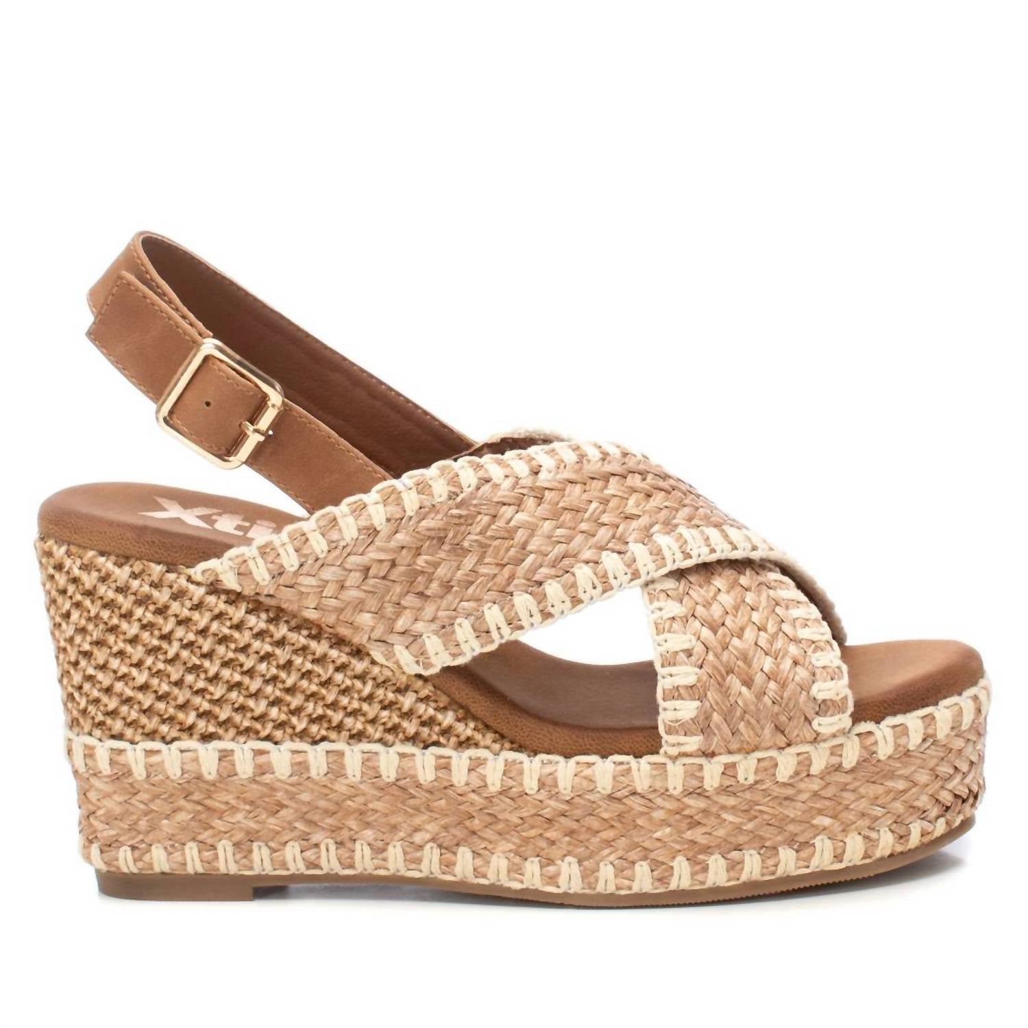 Xti - Women's Raffia Wedge Sandals