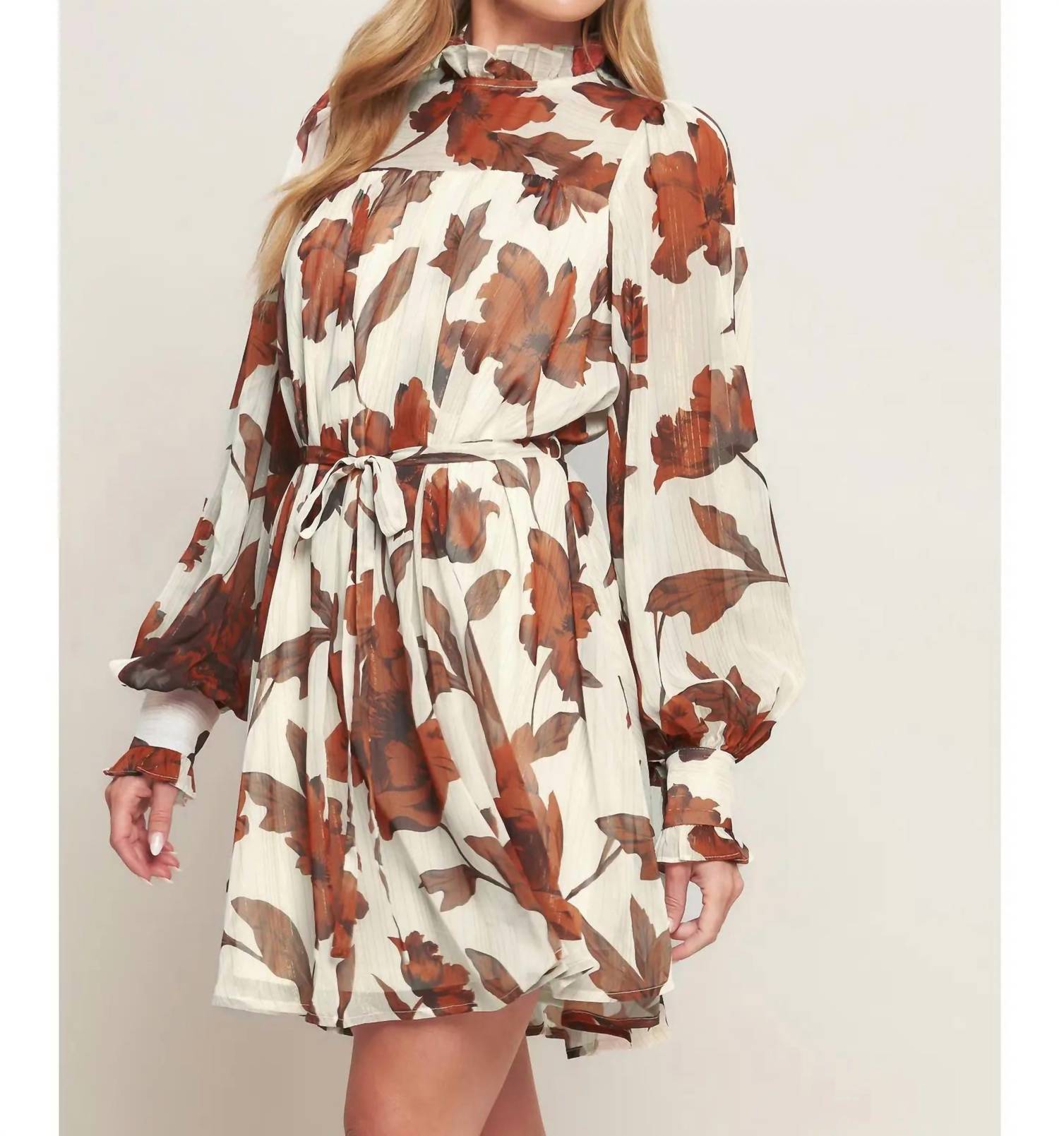 Flying Tomato - Patricia Printed Woven Mini Dress