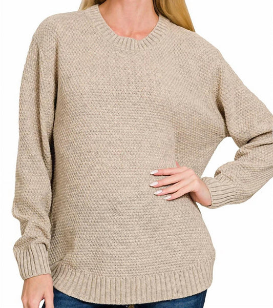 Zenana - Riley Round Neck Sweater