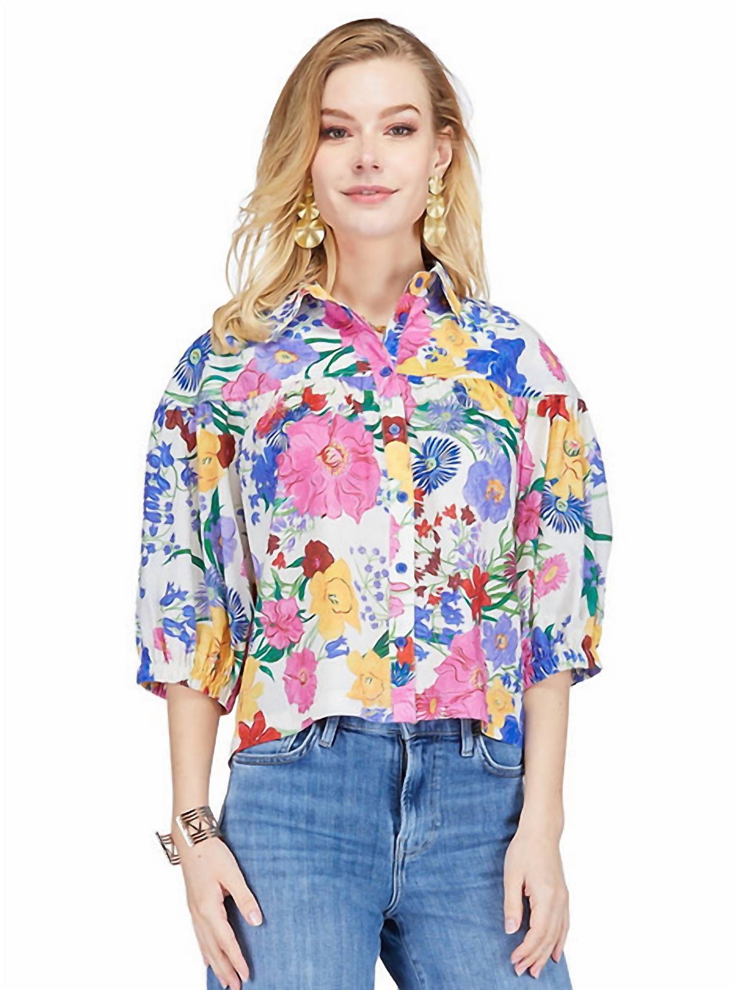 Joy Joy - Garden Yoke Blouse