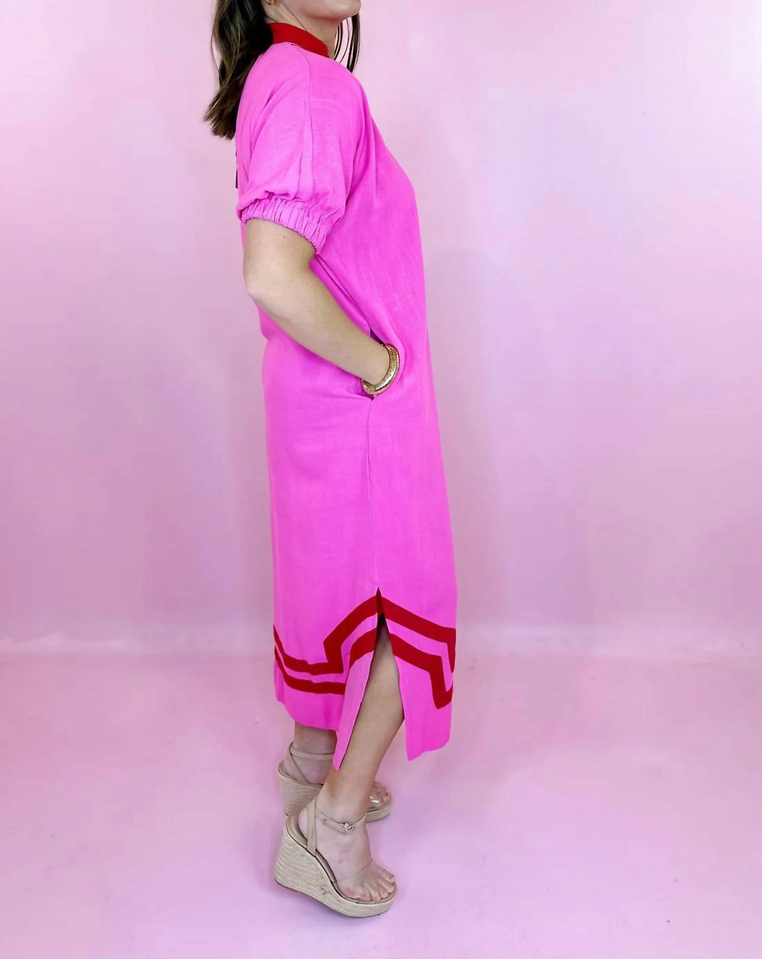 Entro - Bold Line Midi Dress