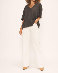 Project Social T - Georgia Notch Neck Slub Tee