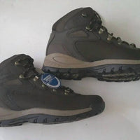 Columbia Men's Yoncalla Mid Waterproof Athletic Hiking Boots in brown gray - men's boots - detail view