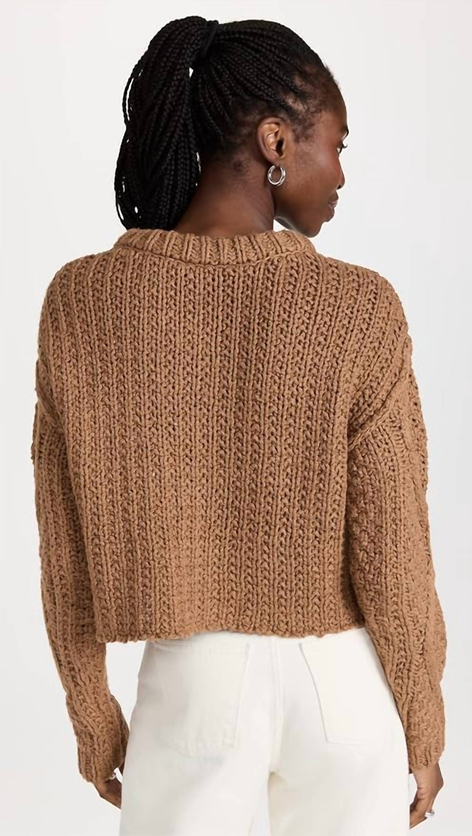 Free People - Cutting Edge Cable Cropped Sweater