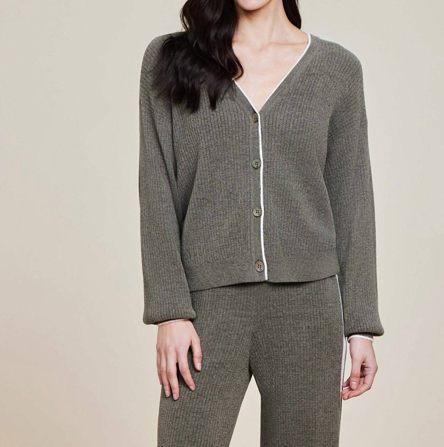 Barefoot Dreams - Cozychic Ultra Lite Contrast Ribbed Cardigan