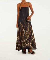 Farm Rio - Garden Silhouette Slip Midi Dress