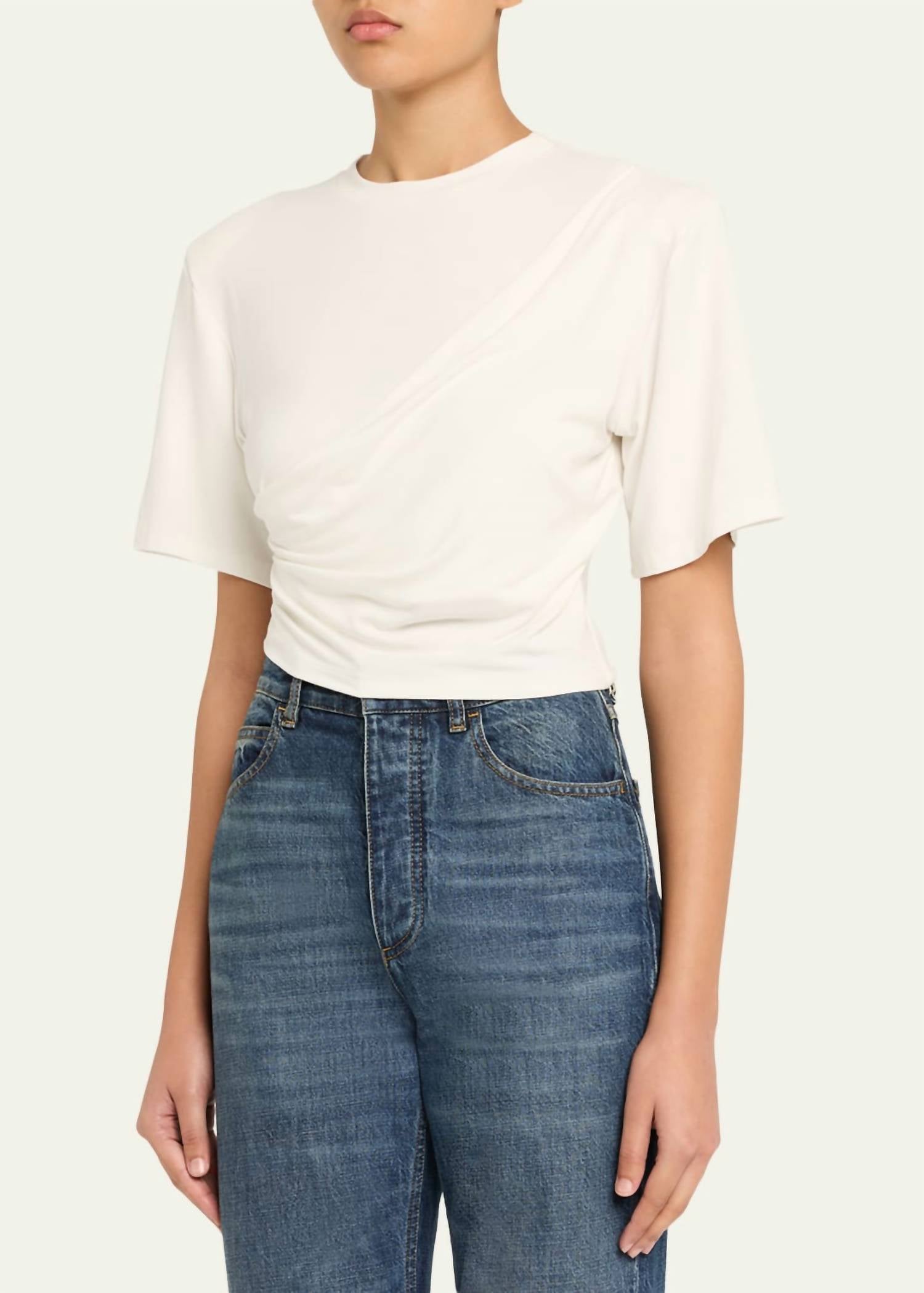 Simkhai - Rowley Gathered Short Sleeve T Shirt