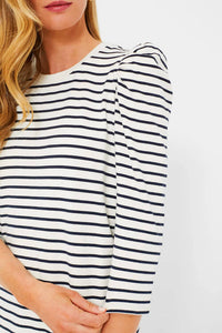 Pomander Place - Striped Knit Popover Shirt Dress