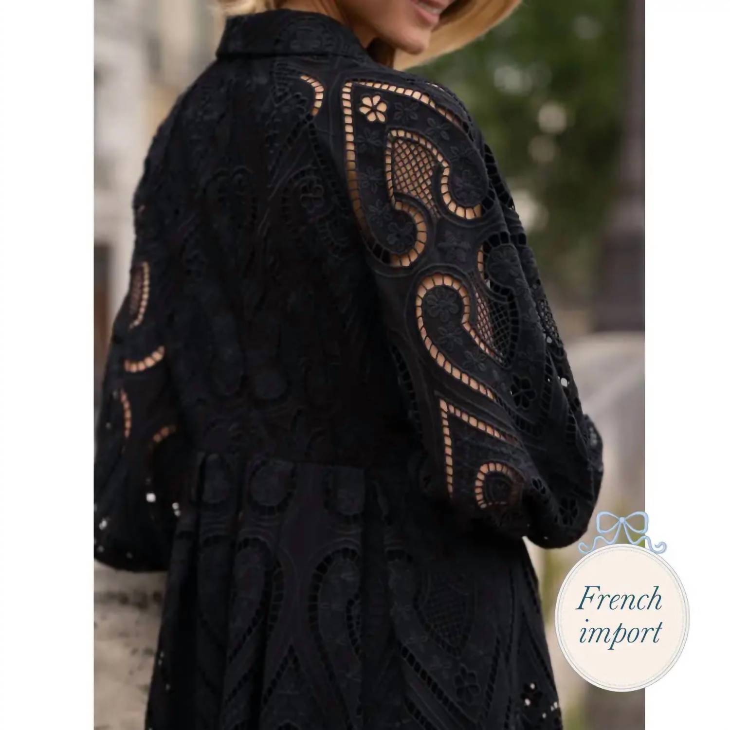 Choklate Paris - Women's Embroidered Cotton Lace Dress