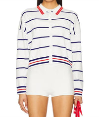 Central Park West - Nautical Stripe Polo Shirt