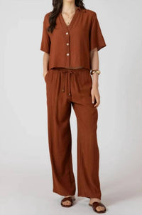 Dex - Drawstring Wide Pant