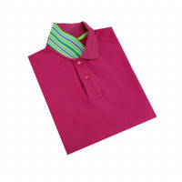Eight X - Double Sided Multi Colored Striped Collar Polo