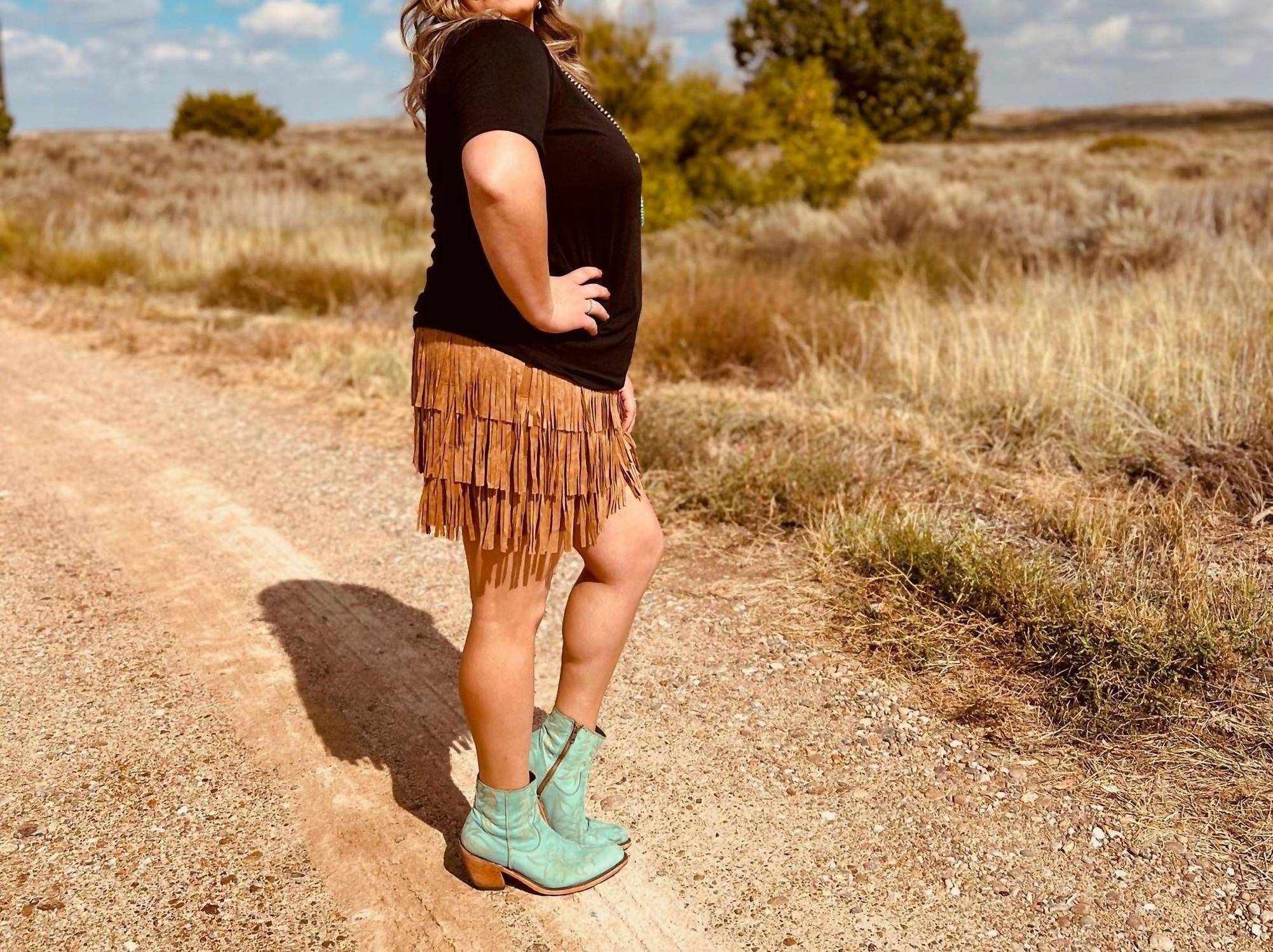 Oddi - Jolene Fringe Skirt - Plus