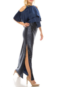 Aidan Mattox - Cold Shoulder Embellished Dress