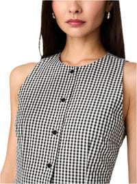 French Connection - Gingham Button Down Mini Dress