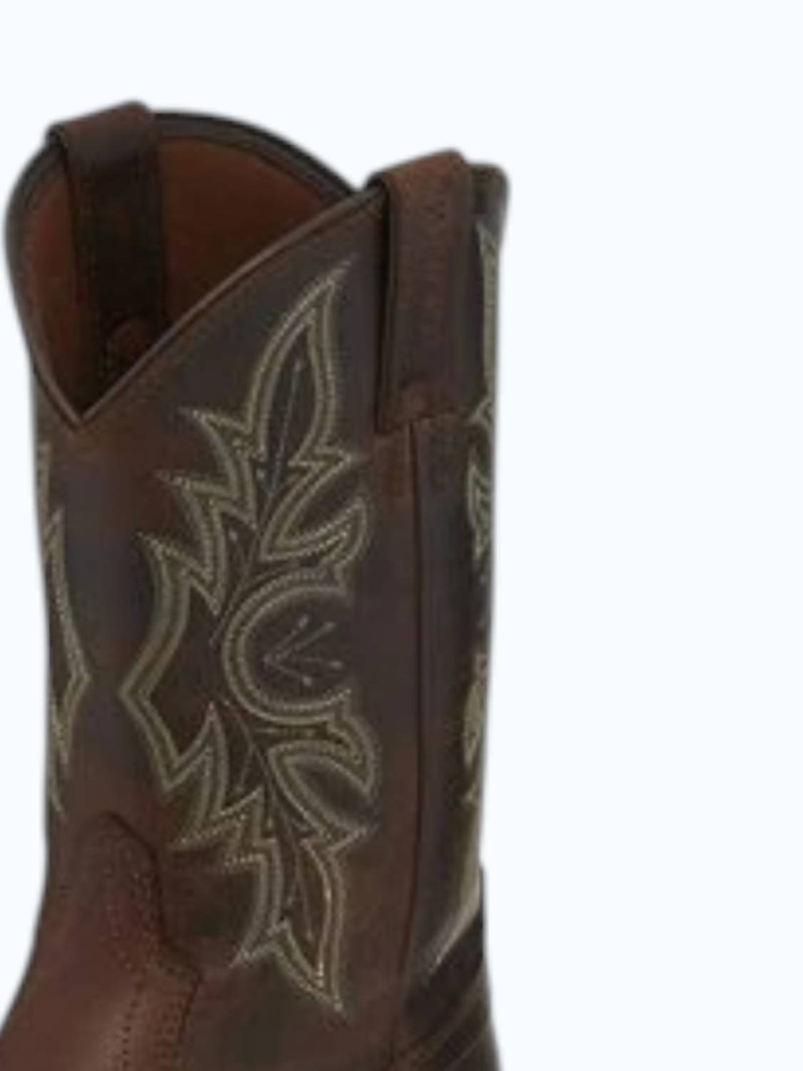 Justin Men's Brick Buff Boot in tan - men's boots - detail view