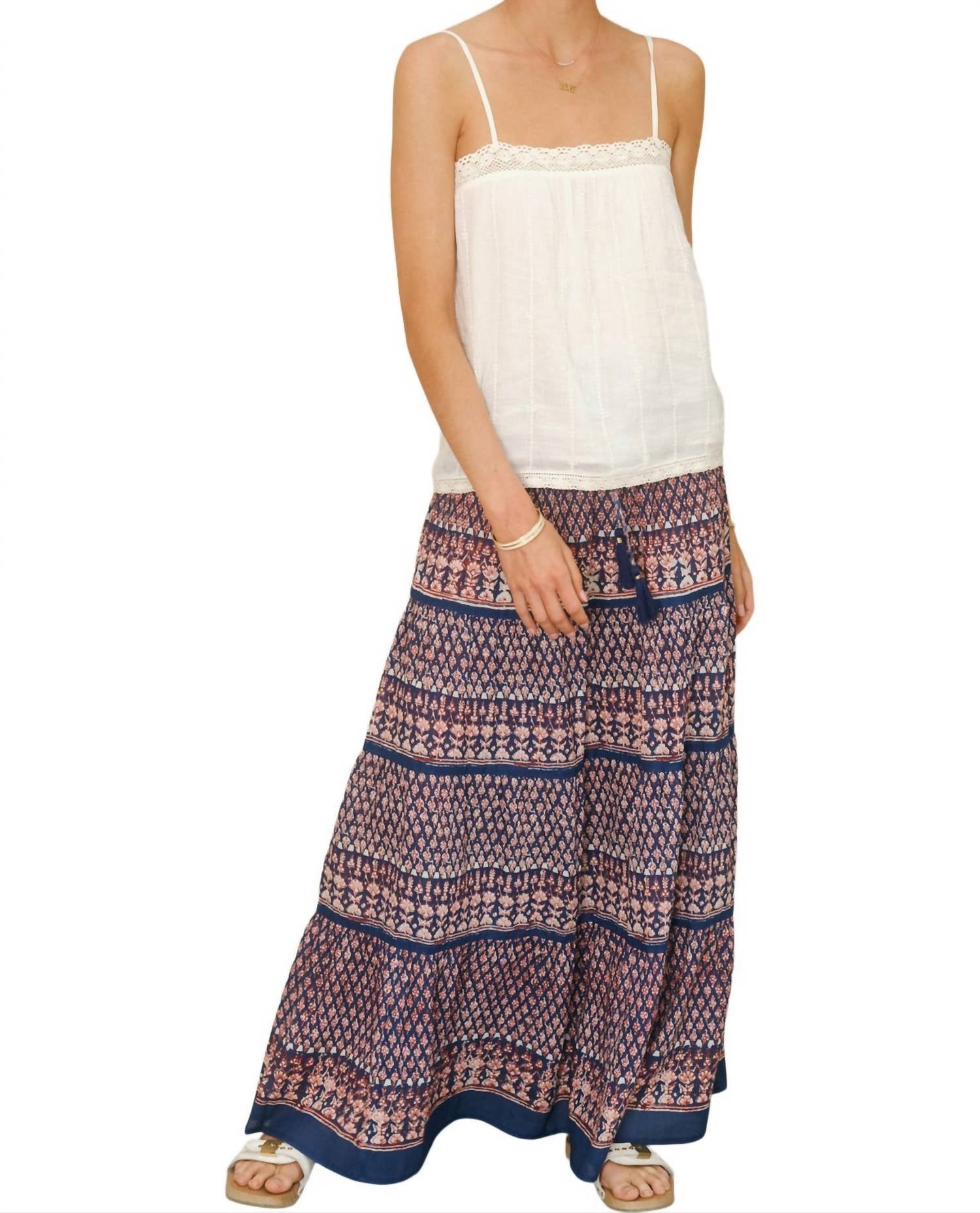 M.A.B.E. - Mari Print Maxi Skirt