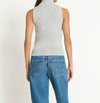 Nation LTD Ira Textured Vest in heather grey - women's jacket - alternate view