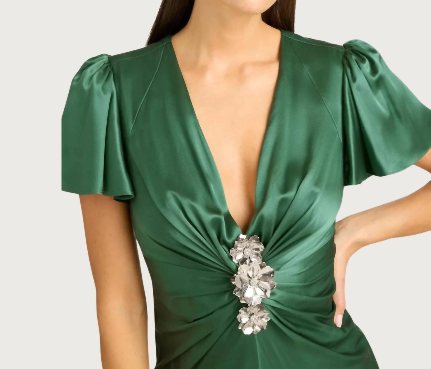 cinq a sept Women's Kordyn Dress in forest fog - women's dress - view 4