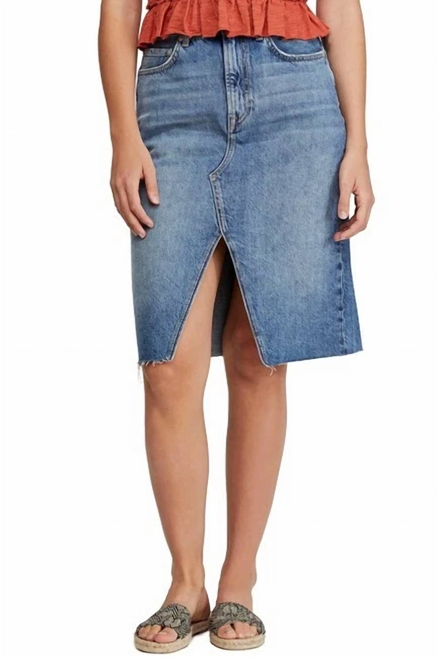 Free People Suzanne Denim Skirt in indigo - women's skirt