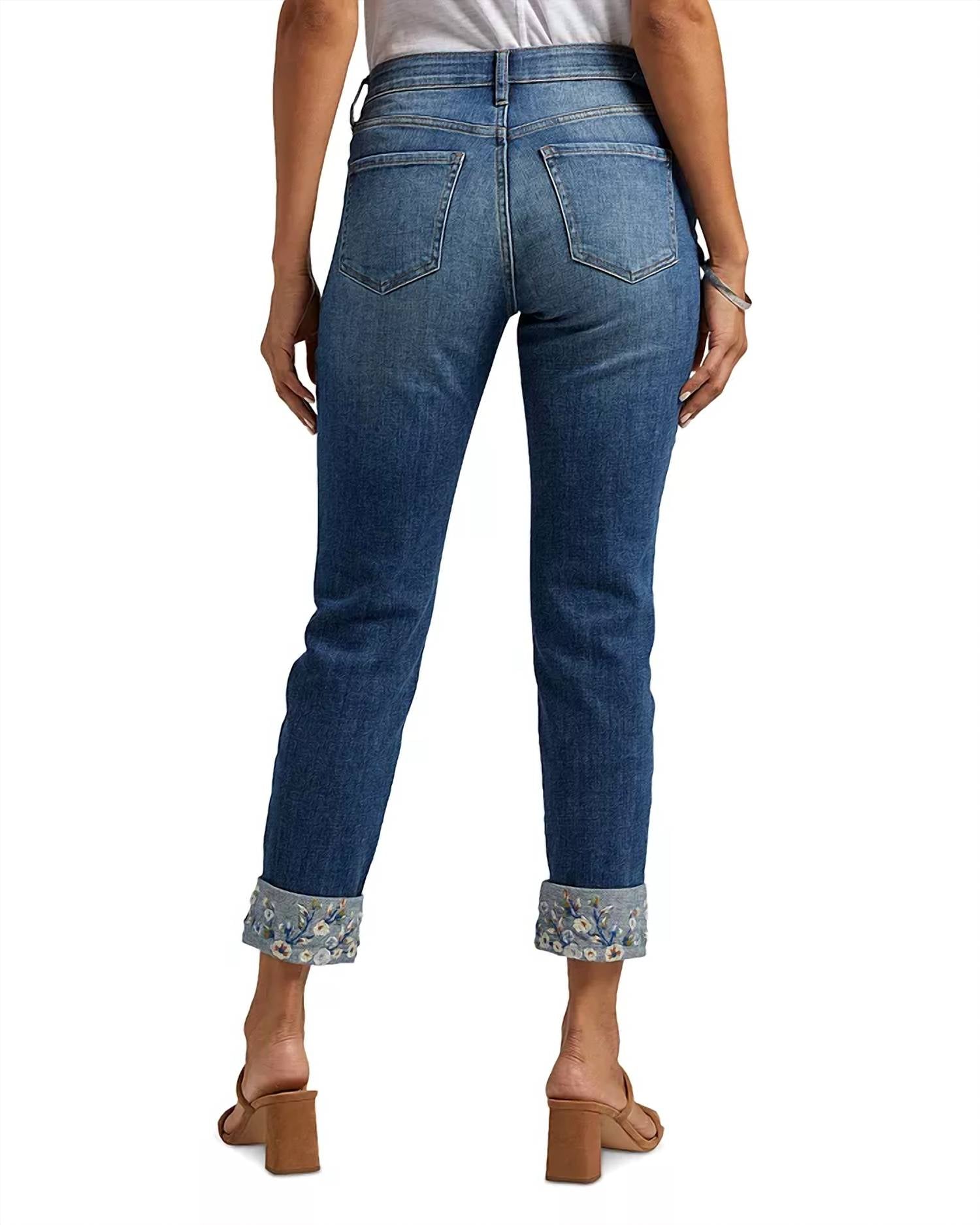 Jag - Women's Carter Mid Rise Slim Girlfriend Jeans