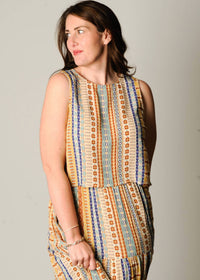GILLI Sundancer Top And Skirt Set in beige multi - women's skirt - alternate view